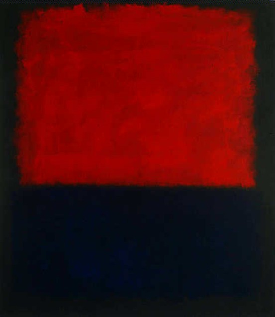 Red over Dark Blue on Dark Gray painting - Mark Rothko Red over Dark Blue on Dark Gray art painting